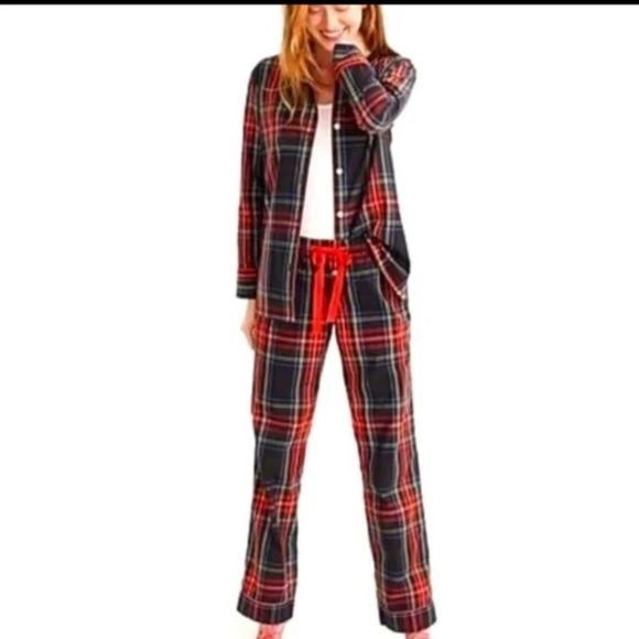 J. Crew Vintage Cotton Plaid Pajama Set - size XXS in Stewart tartan - Picture 2 of 16